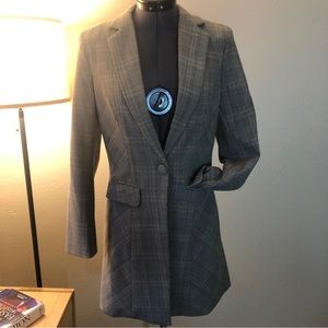 WITHYOU NWT Grey Houndstooth Plaid Blazer